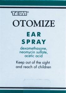 Otomize ear spray for otitis media